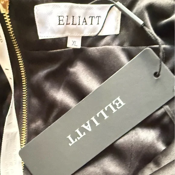 elliatt clio black purple 3d sequin flower embroidered velvet maxi gown dress XL - Picture 11 of 15